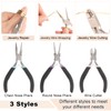 Jewellery Pliers, 3-Piece Jewellery Pliers Set, Needle-Nose Pliers, Round Pliers,