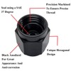 YSIL 4PCS 10AN Female Flare Plug Block Off Cap Swivel