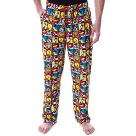 INTIMO Looney Tunes Men's Character Grid Allover Print Sleep Lounge Pajama Pants (XXXL)