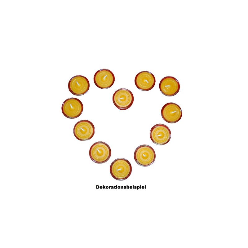 Bienenzauber 24 Beeswax Tealights Made from Pure Beeswax, Handmade Directly