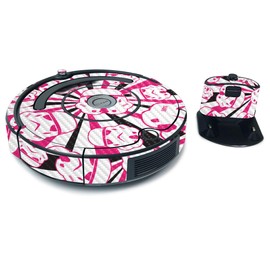 MightySkins Carbon Fiber Skin for iRobot Roomba 675 Max Coverage - Pink Trooper Storm | Protective, Durable Textured Carbon Fiber Finish | Easy to Apply, Remove, and Change Styles | Made in The USA