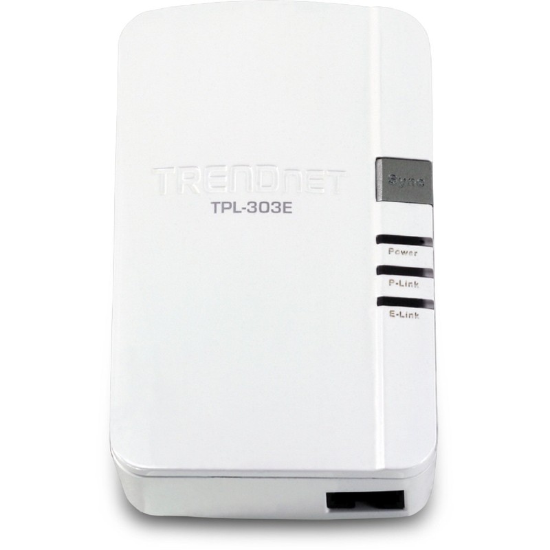 TRENDnet 200 Mbps Powerline Ethernet AV Adapter Kit TPL-303E2K (White)