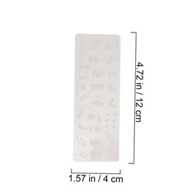 Mikinona 6Pcs Steel Nail Art Templates for DIY Manicure Reusable Stamping Plates for Elegant Nail Decoration Salon