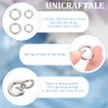 UNICRAFTALE 2 Sizes 4 Pcs Spring Gate Rings Stainless Steel