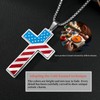 WULZST American Flag Cross Pendant Necklace for Men Women Small