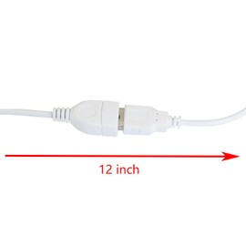 YHXiXi 2pcs USB Dimmer Switch, 2 Pack Female to Male USB Inline Dimmer, 10 Speed Dimming USB Dimmer for 5V Single Color LED Lights, White