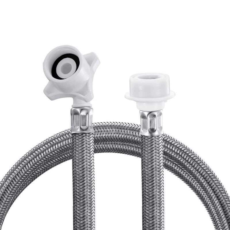 Stainless Steel Washing Machine Hose With Quick Connect，Portable Water Inlet