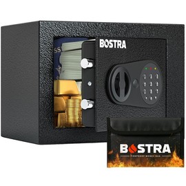 ​BOSTRA Mini Safe Box (0.23 Cu Ft) – Tiny But Mighty! Perfect for Cash, Jewelry & Secrets!  Digital Lock Safe – Fits ANYWHERE (9x6.6x6.5in):_0.5cubic-usb interface