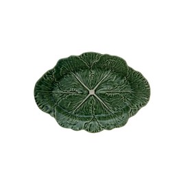 Bordallo Pinheiro Cabbage Oval Platter 15" Green, Set of 2