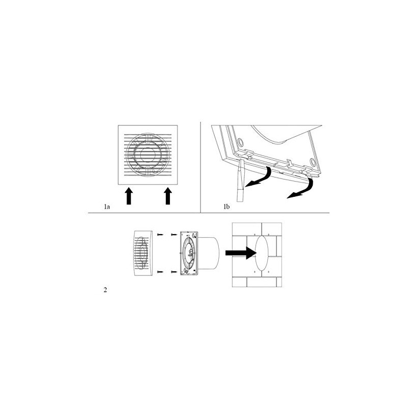 Bathroom / Wall Fan / Extractor Fan / Diameter 125