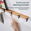 UOCO Coat Hook Rail Wall Mounted Coat Rack-5 Double Hook,