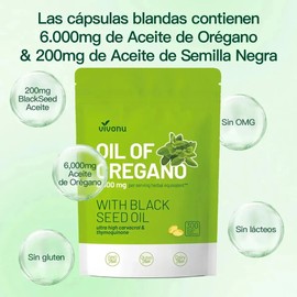300 Cápsulas Con Aceite De Semilla Negra Aceite De Orégano
