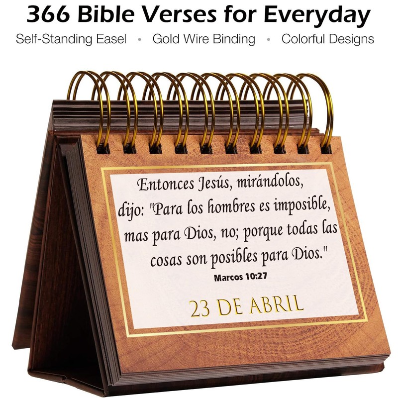 Spanish Christian Daily Flip Calendar: 366 Bible Verses for Daily