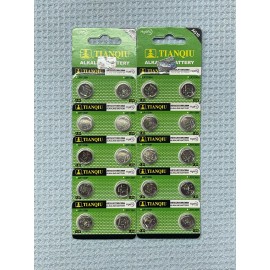 Tianqiu 20 X AG10 L1130 SR1130W GP89A LR1131 G10 0%Hg ALKALINE WATCH REMOTE BATTERY