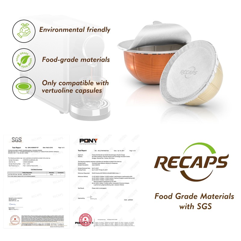 RECAPS Aluminum Foils Lids Seals to Reuse Coffee Pods Reusable