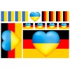 beihaasnatuerlich® Ukraine Sticker Set of 15, Country Stickers, Weatherproof, Flag