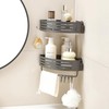 Zynuhmo Suction Cup Shower Caddy Corner, Shower Storage Rack With