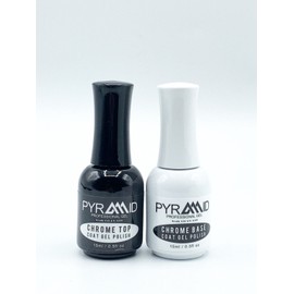 Pyramid Professional Gel Chrome Top & Base Coat Gel Polish 15 mL - 05 fl.oz NEW