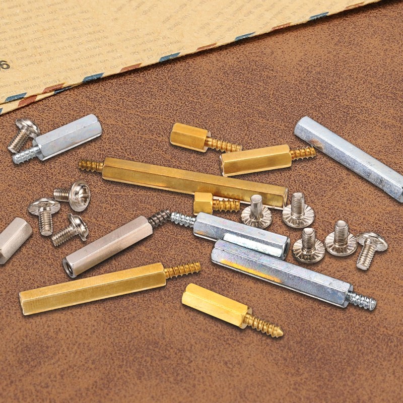 PATIKIL 12 Set M3 Hex Spacer Brass M3x8mm+6mm Bolt Male