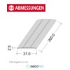 Gedotec Transition Profile for Screwing Aluminium Black 200 cm Length