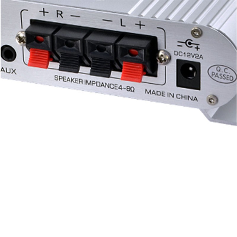 Car Power Amplifier Digital Stereo Audio Amp Treble Bass Volume