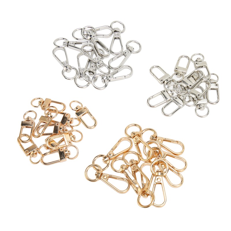 40Pcs Lobster Claw Clasps Zinc Alloy Gold Silver Color Glossy