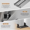 SongYung Heavy Duty Bypass Sliding Closet Door Track Hardware 72",6FT