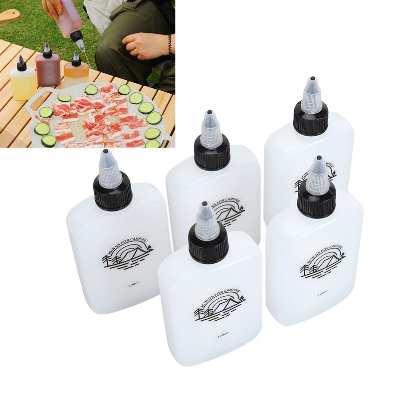 5pcs Small Oil Dispenser 120ml Leakage Proof Portable Compact Oil