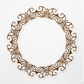 Decal Stickers of Leaves Patterns Frame Premium Indoor (No Waterproof) Vinyl Decal Stickers for Laptop Phone Accessory Helmet Car Window Mug Tuber Cup Door Wall - USCVER3c84730BL0124