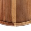 Creative Co-Op 12 Inches Round Acacia Wood Pedestal with Fluted