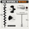 15 Inch Heavy Duty Spiral Ground Anchors, 4 Pack Steel