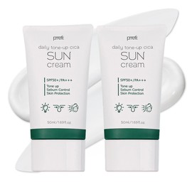 Protti Daily Tone-Up Cica Sunscreen SPF50+ PA+++, 50ml, Pack of 2