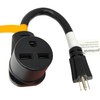 Parkworld 885095 15A to 30A Pig-Tail Power Adapter Cord 5-15P