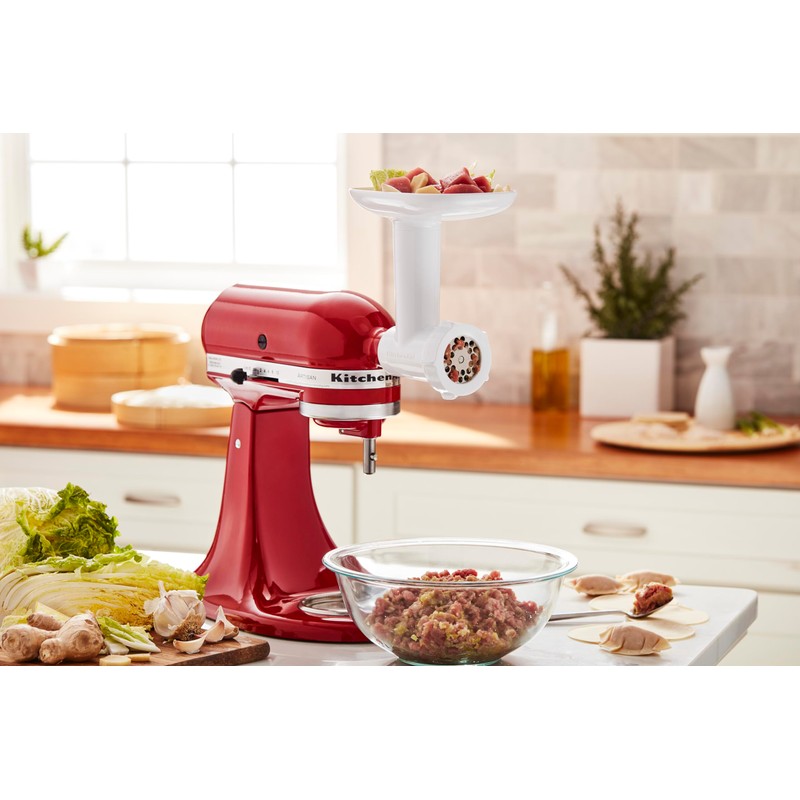 KitchenAid® Food Grinder + Fresh Prep Slicer/Shredder Attachment Bundle, White