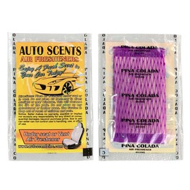 Individually Wrapped - Professional Car Air Freshener Pads - Remove Smells & Add Ambience (15 Per Pack) (Piña Colada)