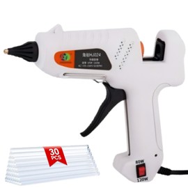 HHDQFTSLG Full Size Hot Glue,60/120W Dual Power Glue Gun with 30PCS Glue Sticks (11 * 150MM),High Temp,4.92ft Extra-long Power Cord Industrial Hot Melt Glue Gun for Craft,Quick Home Repairs,Arts,DIY