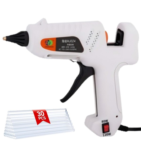 HHDQFTSLG Full Size Hot Glue,60/120W Dual Power Glue Gun with