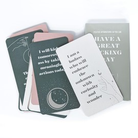 Mystic Sweary Affirmation Cards | 50 Funny Uplifting Daily Affirmations For Women To Have a Great Day, Makes a Great Gift for Girlfriends