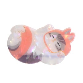 Cute Cat Hair Clip,Funny Acetate Claw Clips,Small Hair Clips for Women,Greywhite