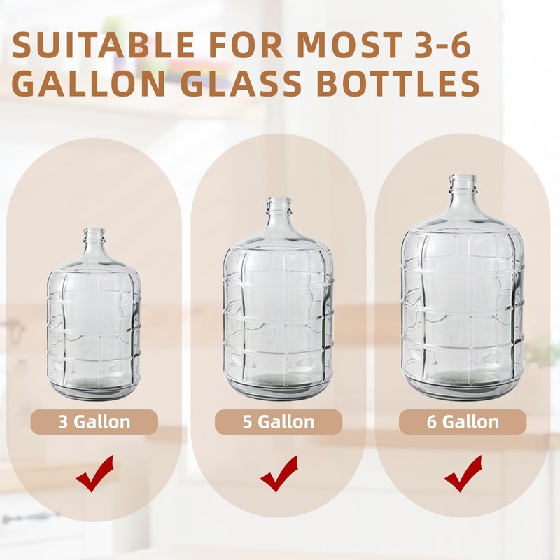 4 Pcs Fermentation Stopper Glass Carboy Corks for 3, 5,
