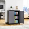 STANI Metal Storage Cabinet with 2 Adjustable Shelves, Steel Counter