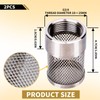 Tinoaly 2pcs 25mm Inlet Suction Strainer Mesh Filter, Stainless Steel