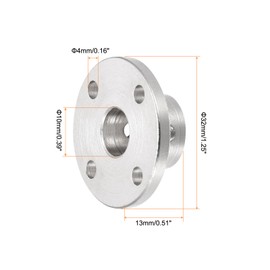 Rebower 10mm Rigid Flange Coupling Connector Motor Coupler (with Screw 1pcs M2 Hex Wrench),[for DIY Stepper Motors]-2 Pack