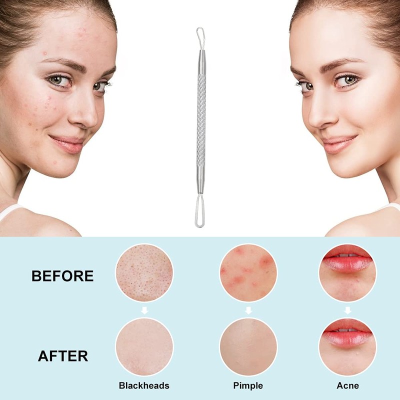 Professional Blackhead and Blemish Remover -Pimple Comedone Removal 2-in-1 Extractor