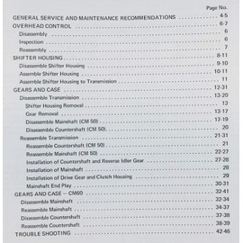 Dana Corp 5052A 5052B 5052C 5252A 5 Speed Spicer Transmission Service Manual