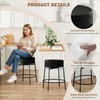 SoarFlash Modern Rotatable Bar Stools Set of 4, 24" Sherpa