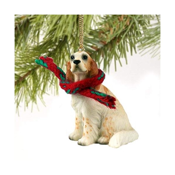 English Setter Miniature Dog Ornament - Orange Belton