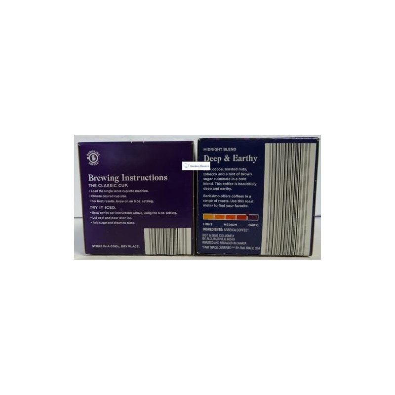 Barissimo Fair Trade Certified Coffee Midnight Blend Dark Roast 12