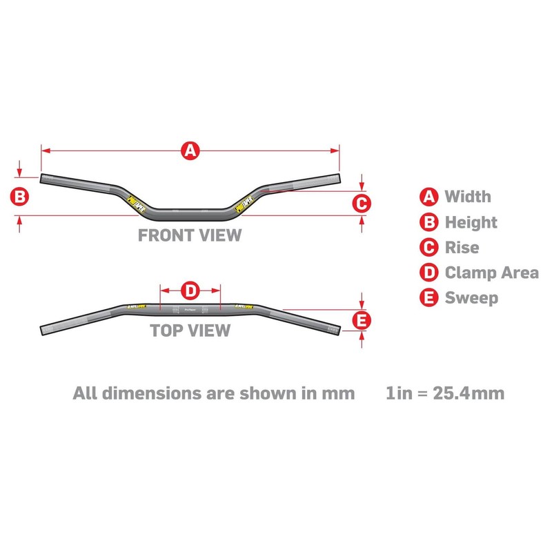 Pro Taper Seven Eighths Handlebars - Standard 7/8 (School Boy