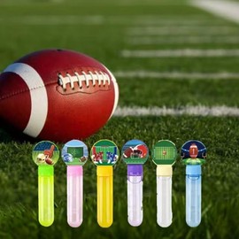24Pcs Football Bubble Wands, Football Superbowl Birthday Party Favors Bubbles for Kids, Rugby Bubble Blowing Toys for Kids Adults, Cute Touchdown Bubble Maker for Birthday Football Game Indoor Outdoor